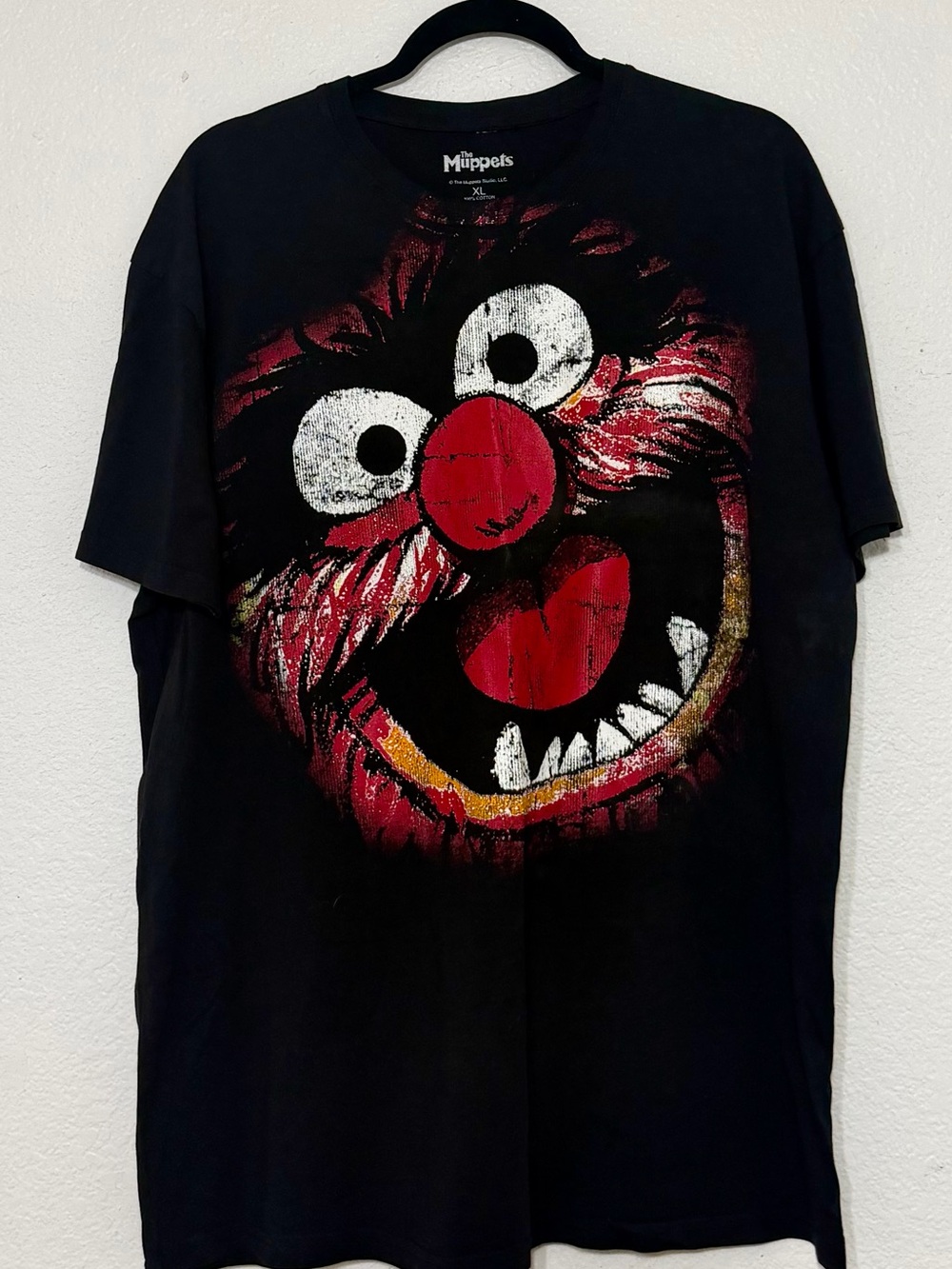 The Muppets Animal Graphic T-Shirt XL Black Disney Rock Band Tee